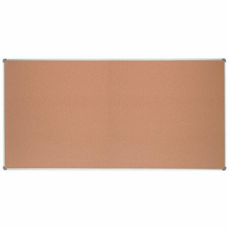 AARCO Natural Cork Bulletin Board w/ Euroframe Design 48"x96" ER4896